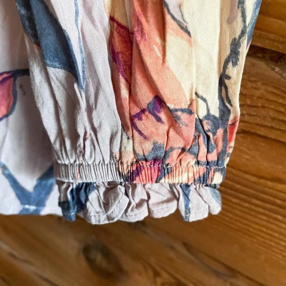 A New Day Floral Peplum V-Neck Top Size Medium - Picture 3 of 6